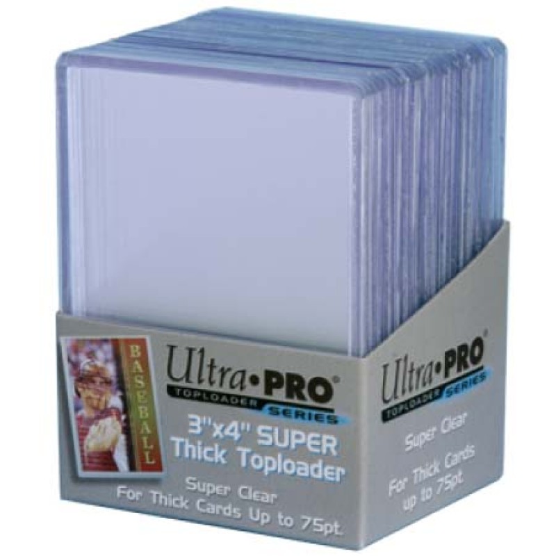 Ultra PRO 3" x 4" Super Thick 75pt Toploader, 25/Pack